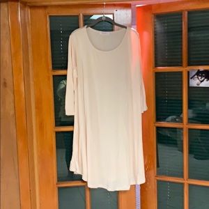 Beige long sleeve dress